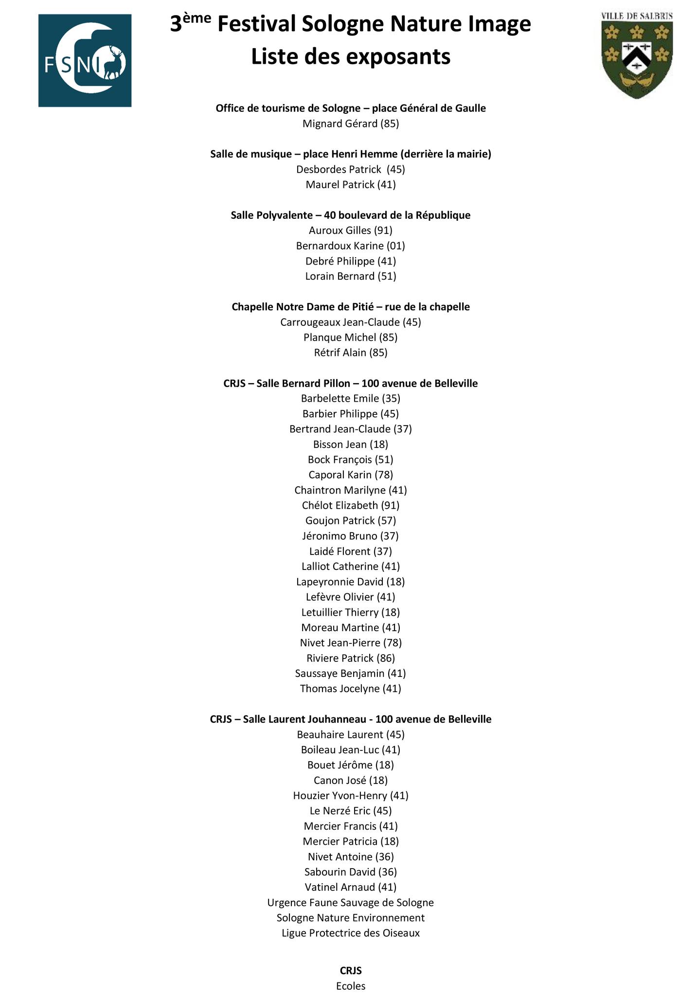 Carte participants FSNI2023